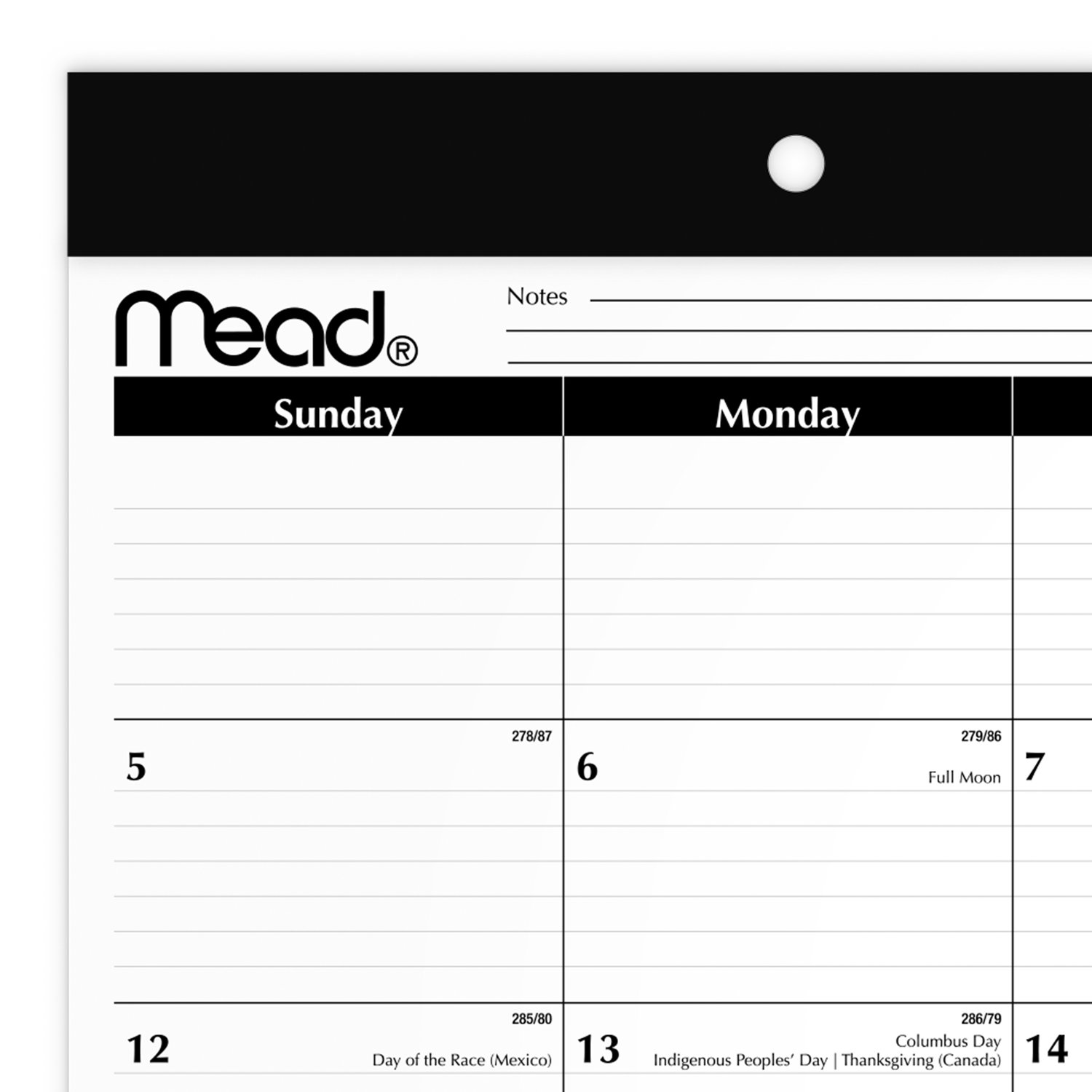 slide 3 of 8, Mead® Basic 2026 Monthly Desk Pad Calendar, Compact, 17 3/4" x 11", 11 in