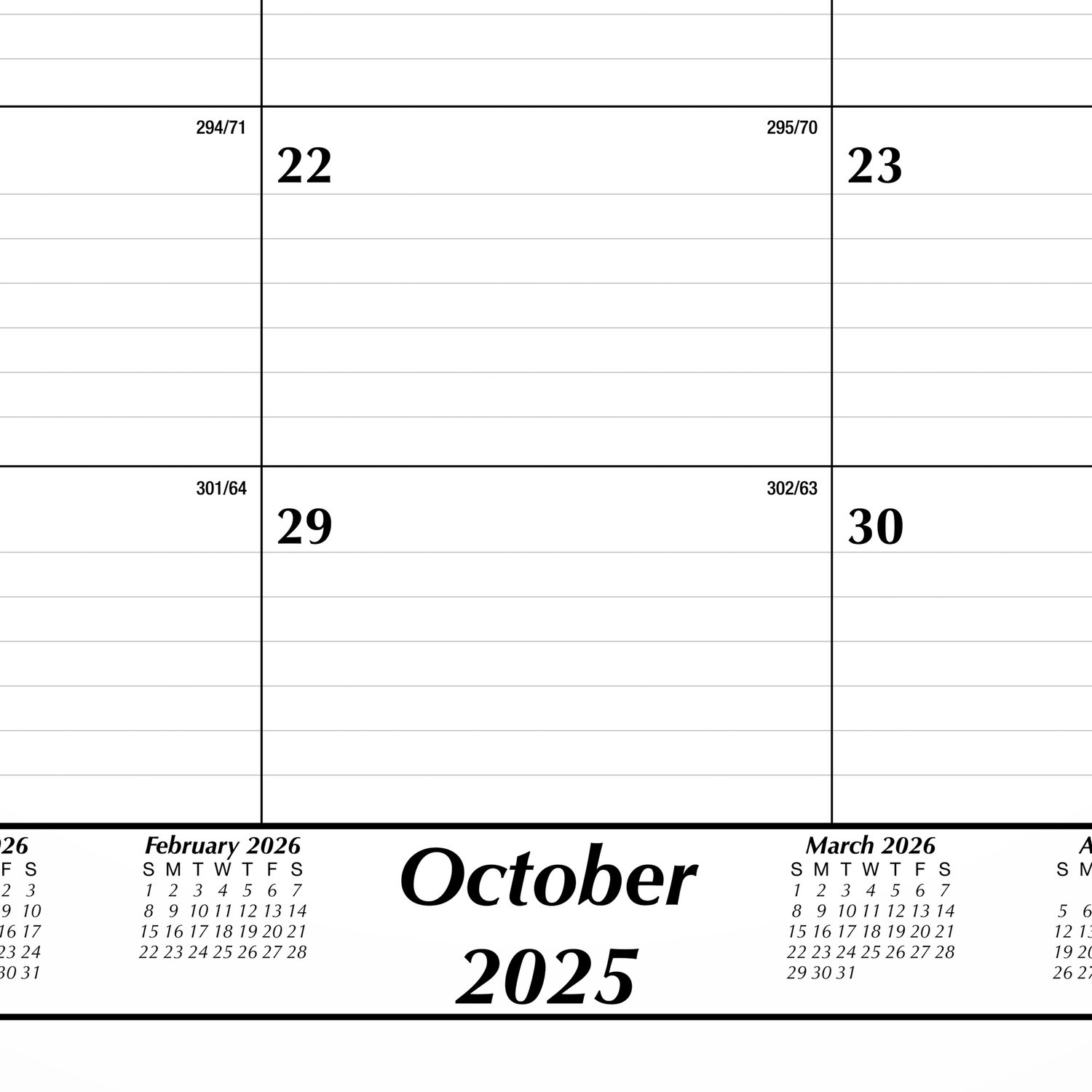 slide 6 of 8, Mead® Basic 2026 Monthly Desk Pad Calendar, Compact, 17 3/4" x 11", 11 in