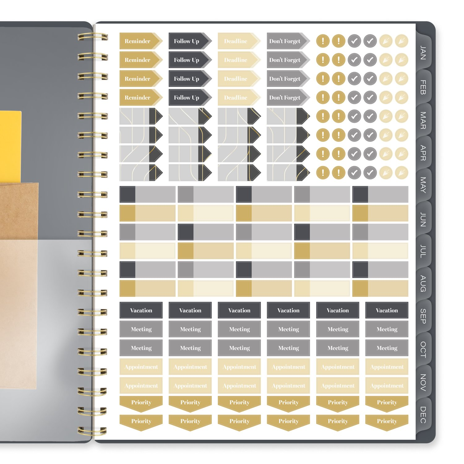 slide 5 of 8, Cambridge® Hera 2026 Weekly Monthly Planner, Large, 8 1/2" x 11", 11 in