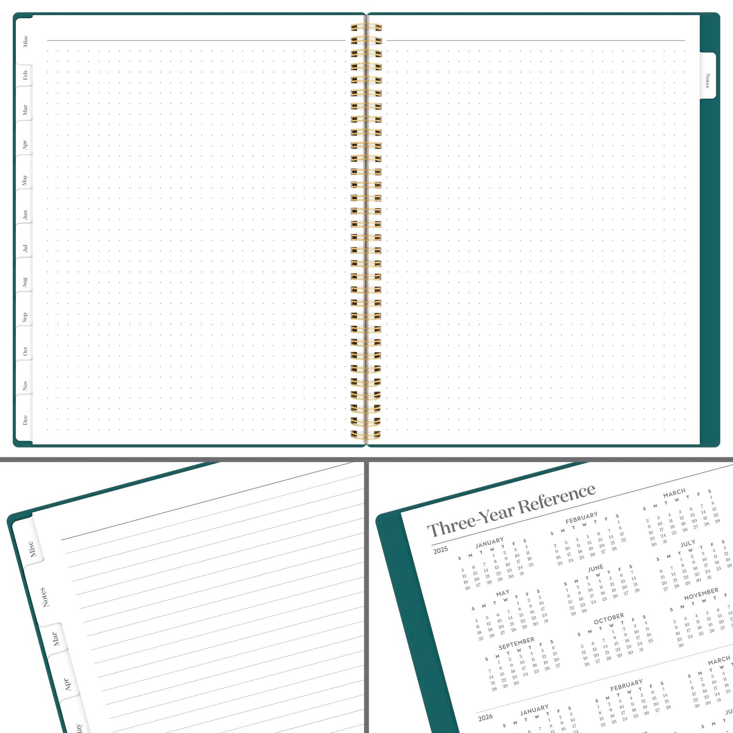 slide 8 of 8, Cambridge® WorkStyle® Classic 2026 Weekly Monthly Planner, Transformative Teal, Large, 8 1/2" x 11", 11 in