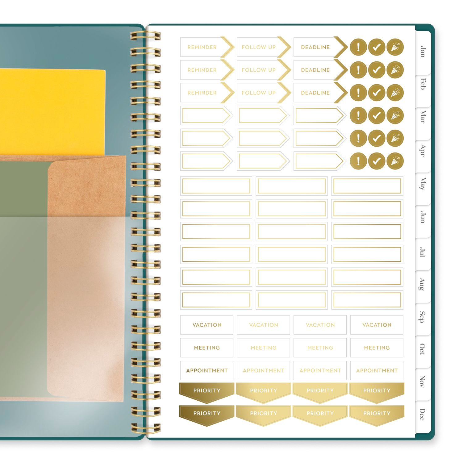slide 5 of 8, Cambridge® WorkStyle® Classic 2026 Weekly Monthly Planner, Transformative Teal, Small, 5 1/2"" x 8 1/2"", 1 ct