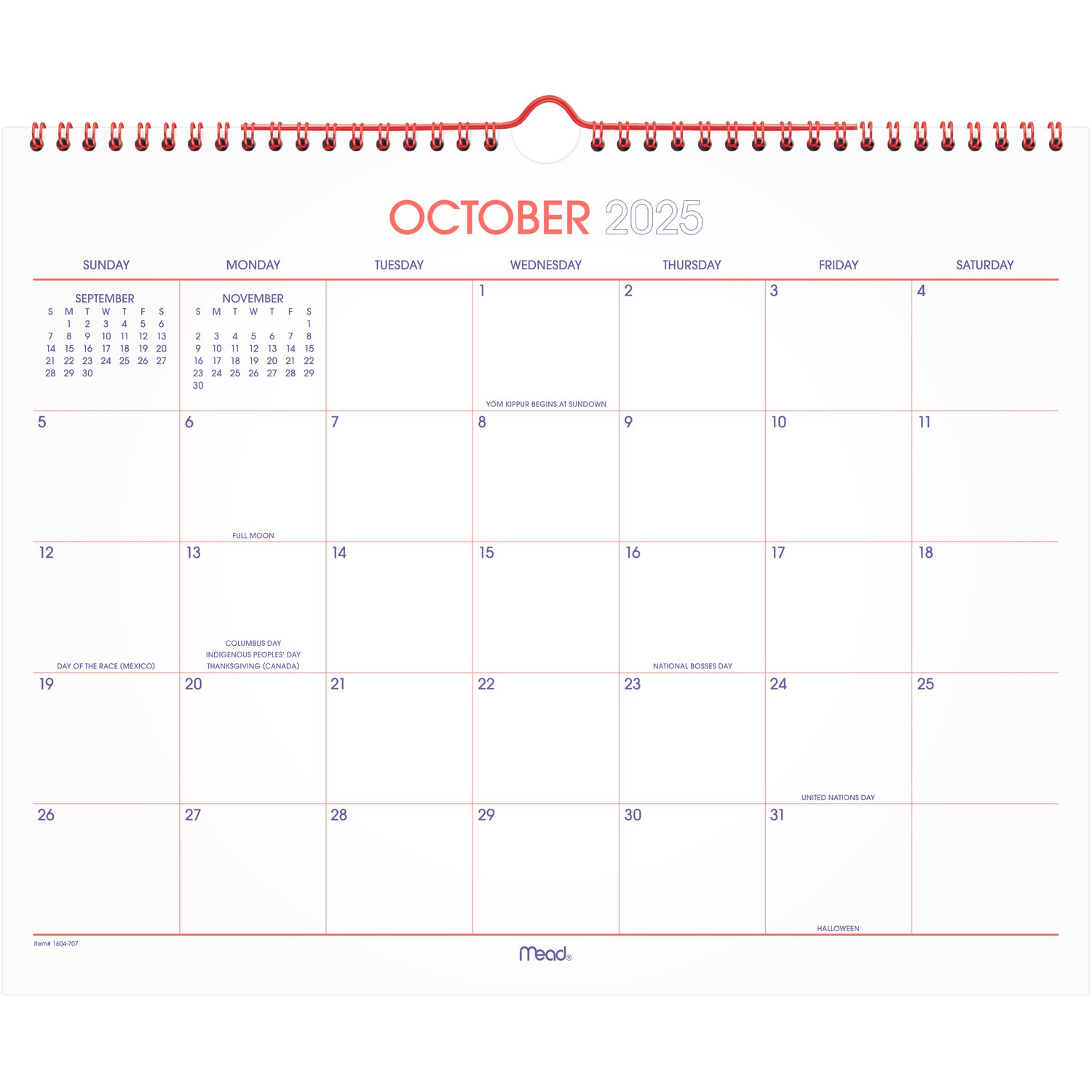 slide 7 of 8, Cambridge® WorkStyle® 2026 Monthly Wall Calendar, White, Medium, 15" x 12", 15 in