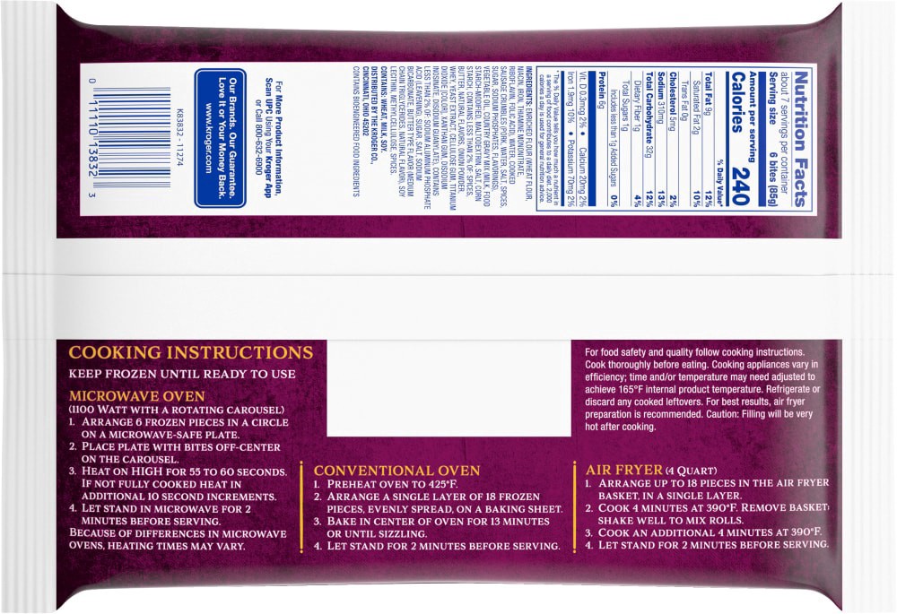 slide 2 of 2, Kroger Sausage & Gravy Bites, 40 ct; 20 oz