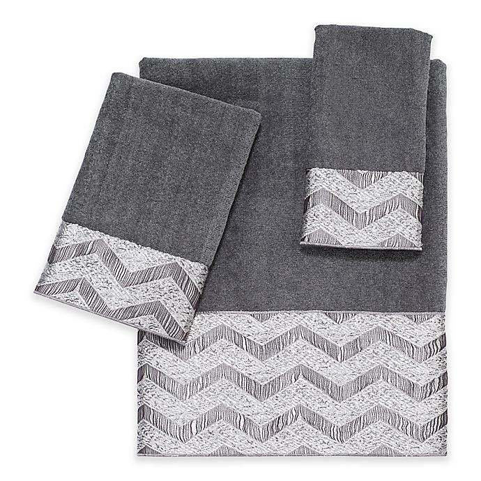 slide 1 of 1, Avanti Chevron Nickel Bath Towel, 1 ct