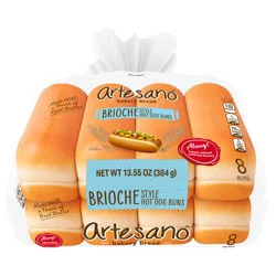 Artesano Brioche Hot Dog Buns, 8 ct / 13.55 oz