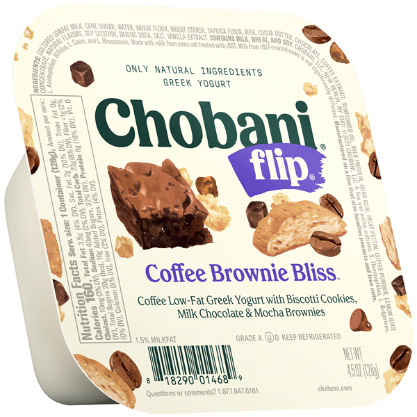 slide 3 of 13, Chobani Flip Greek Coffee Brownie Bliss Yogurt 4.5 oz, 