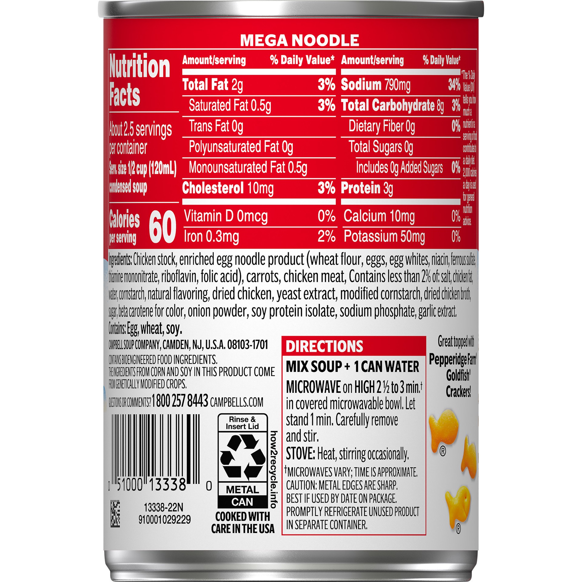 slide 3 of 5, Campbell's Campbell''s Condensed Kids Mega Noodle Soup, 10.5 oz Can, 10.5 oz