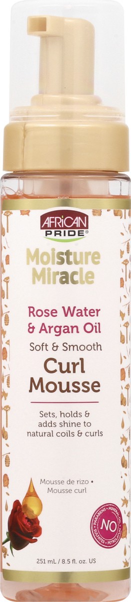 slide 6 of 12, African Pride Moisture Miracle Soft & Smooth Rose Water & Argan Oil Curl Mousse 251 ml, 251 ml