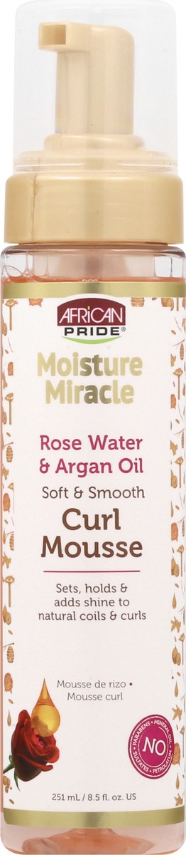 slide 1 of 12, African Pride Moisture Miracle Soft & Smooth Rose Water & Argan Oil Curl Mousse 251 ml, 251 ml