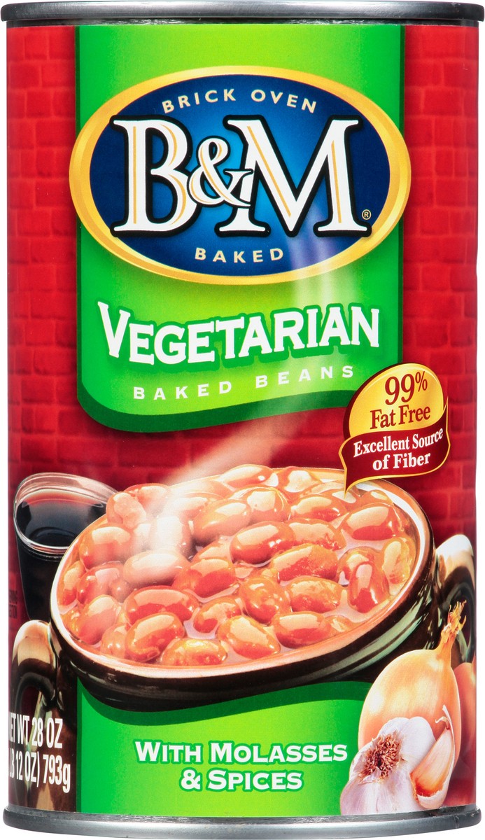 slide 9 of 12, B&M Vegetarian Baked Beans 28 oz, 28 oz