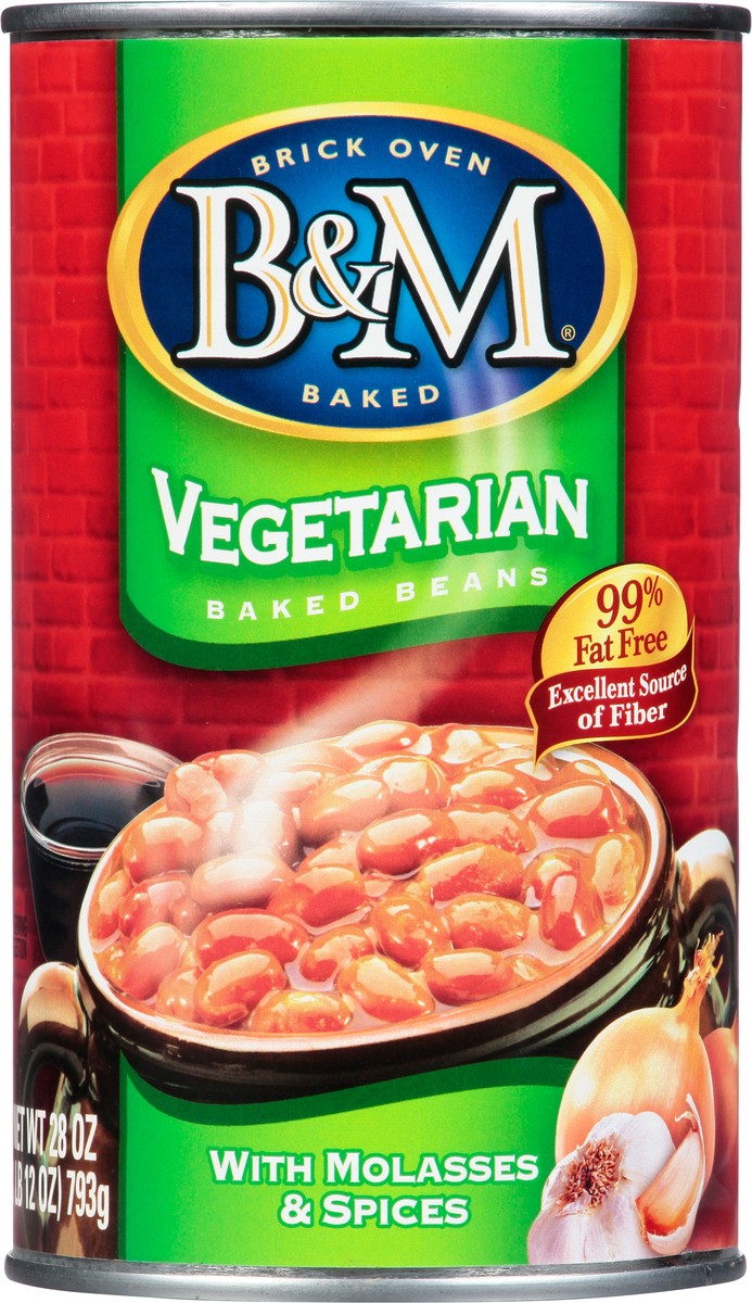 slide 1 of 12, B&M Vegetarian Baked Beans 28 oz, 28 oz