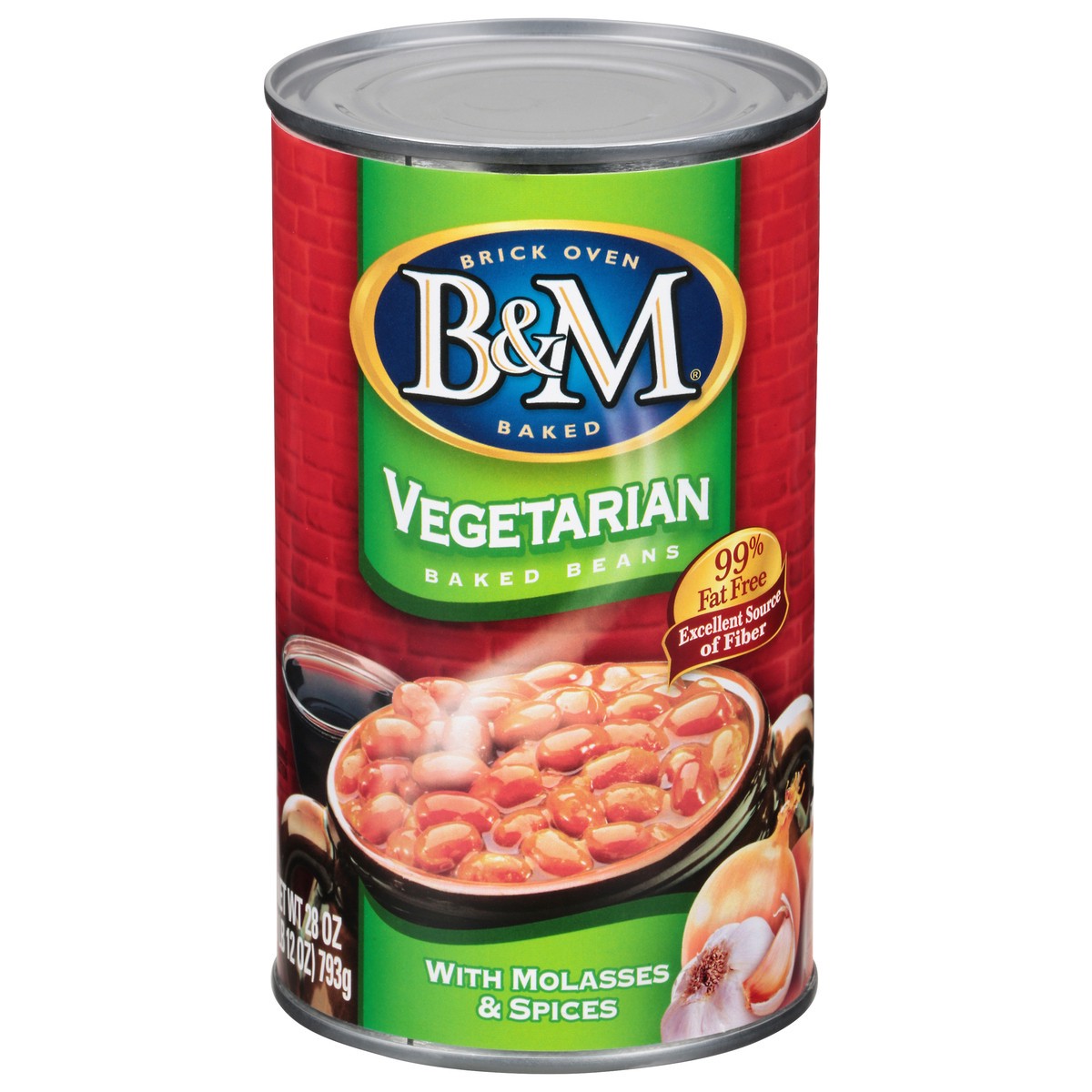 slide 1 of 12, B&M Vegetarian Baked Beans 28 oz, 28 oz