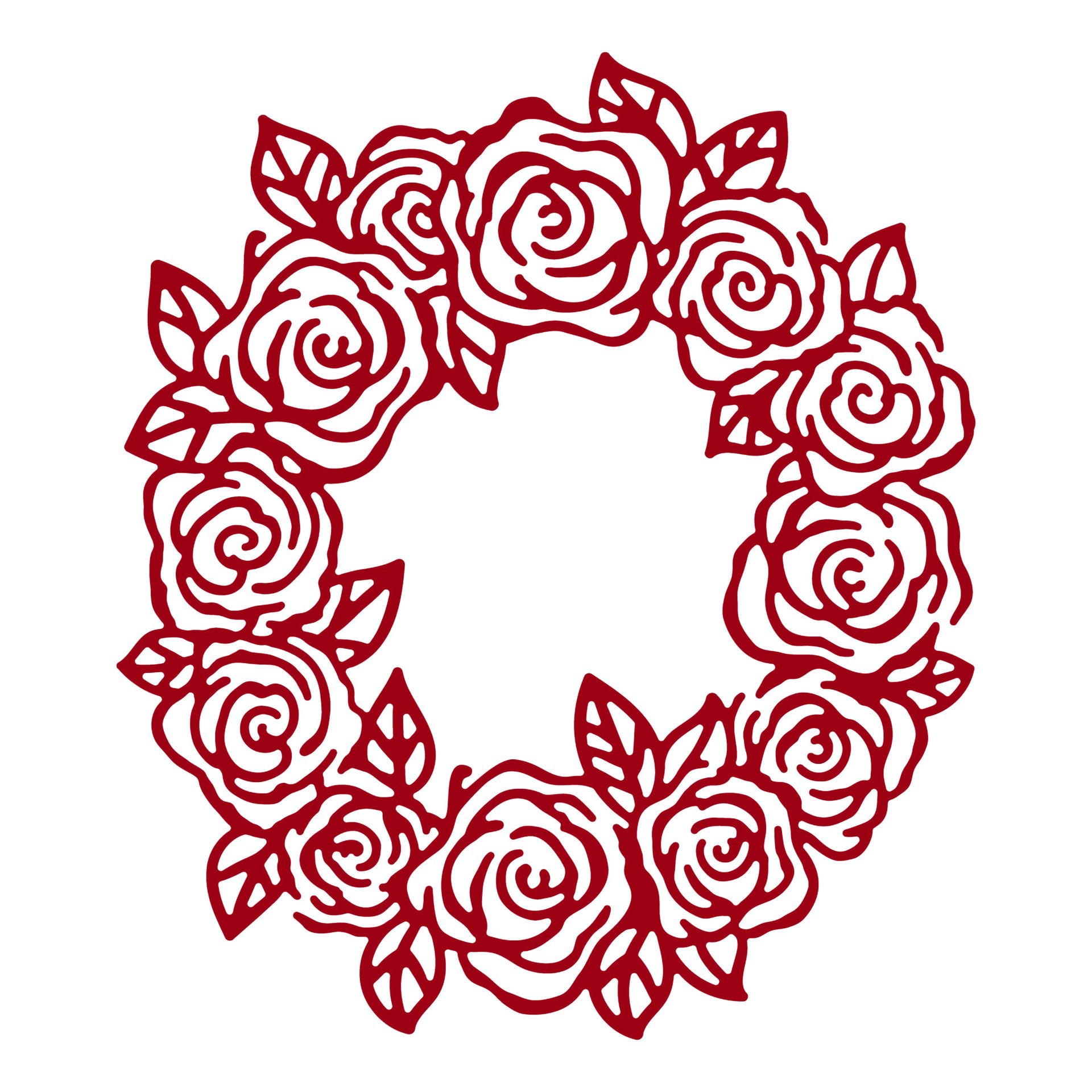 slide 3 of 3, Rose Wreath Cutting Die By Recollections, 4 in x 6 in