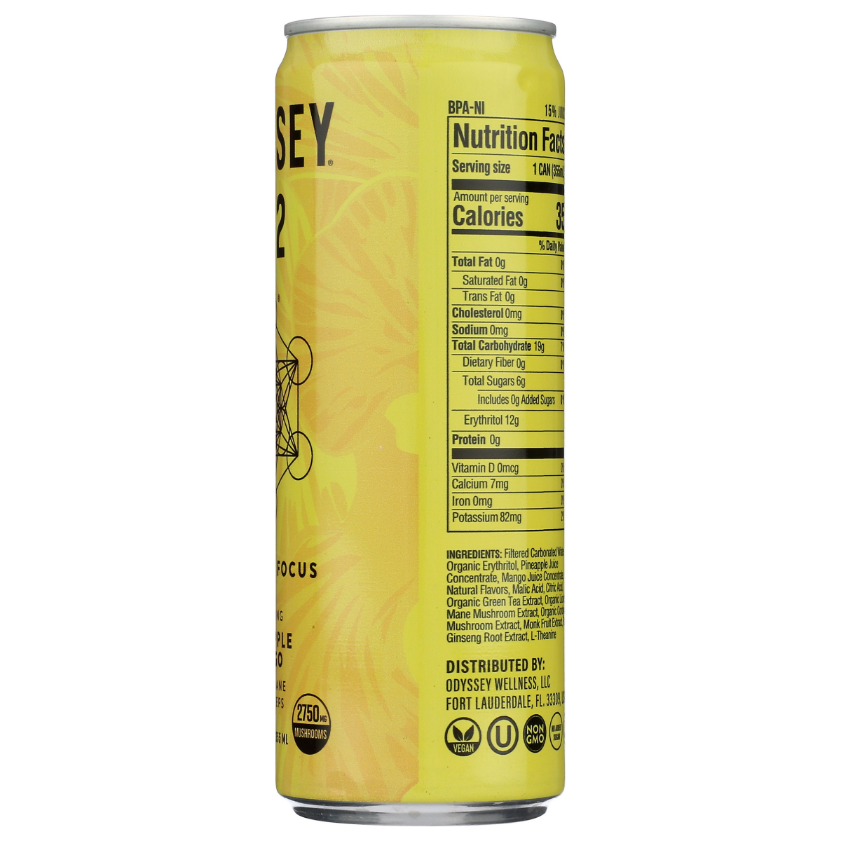 slide 8 of 21, Odyssey Energy Pineapple Mango - 12 fl oz, 