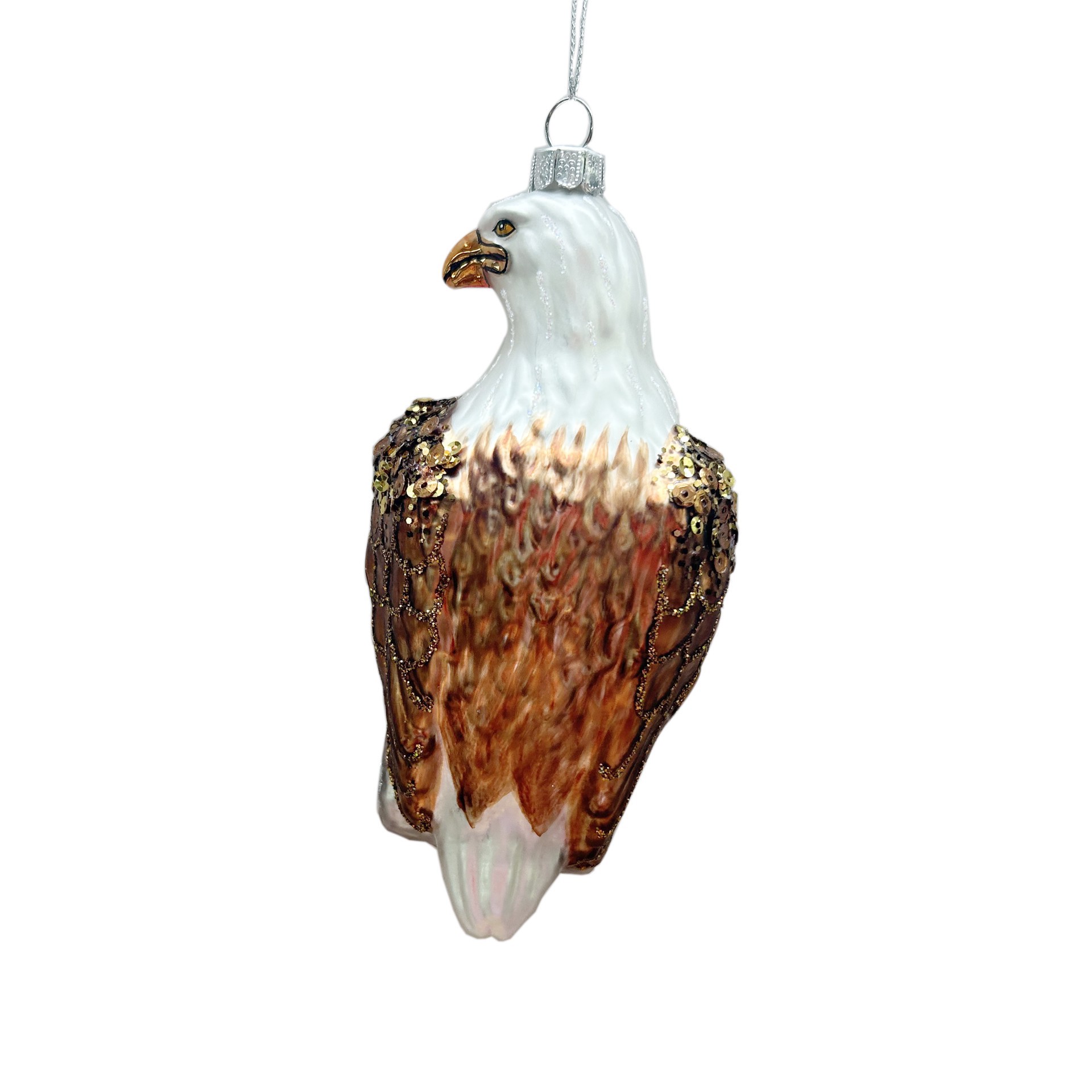 slide 2 of 2, 5" Eagle Glass Ornament By Ashland, 2.5 in x 1.5 in x 5 in