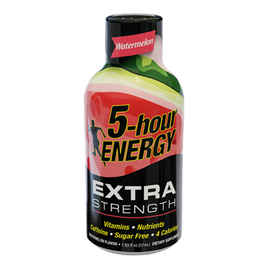 slide 1 of 1, Watermelon Flavor Extra Strength 5-hour ENERGY® Shots, 1.93 fl oz