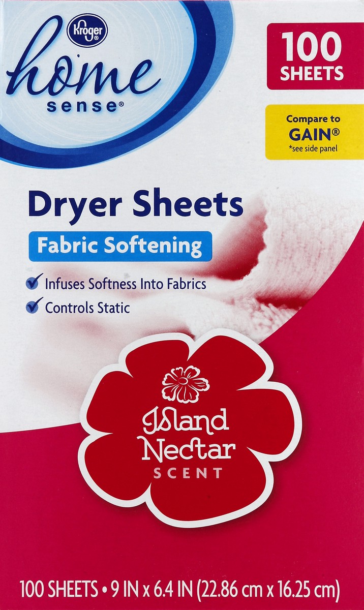 slide 4 of 5, Kroger Home Sense Island Nectar Scented Dryer Sheets, 100 ct