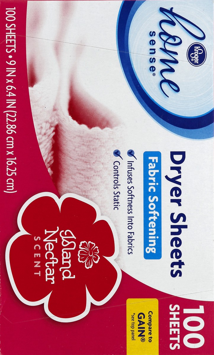 slide 5 of 5, Kroger Home Sense Island Nectar Scented Dryer Sheets, 100 ct