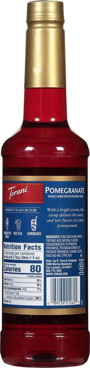 slide 3 of 13, Torani Pomegranate Syrup - 25.4 fl oz, 25.4 fl oz