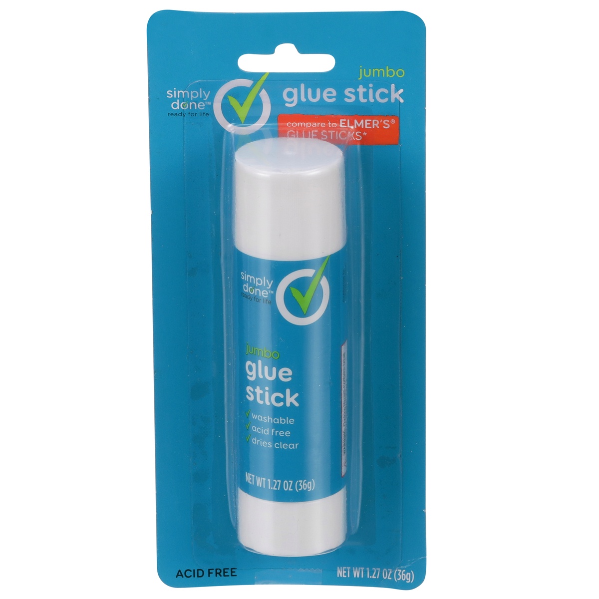 slide 1 of 1, Simply Done Glue Stick White Jumbo, 1 ct