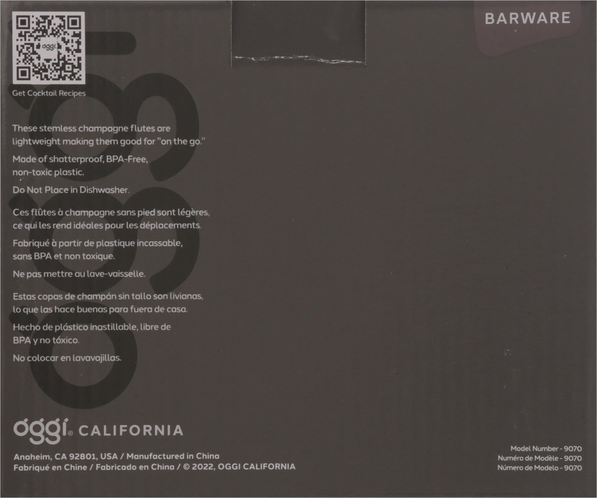 slide 2 of 11, Oggi 9 Ounce Champagne Flutes 6 Champagne Flutes, 1 ct