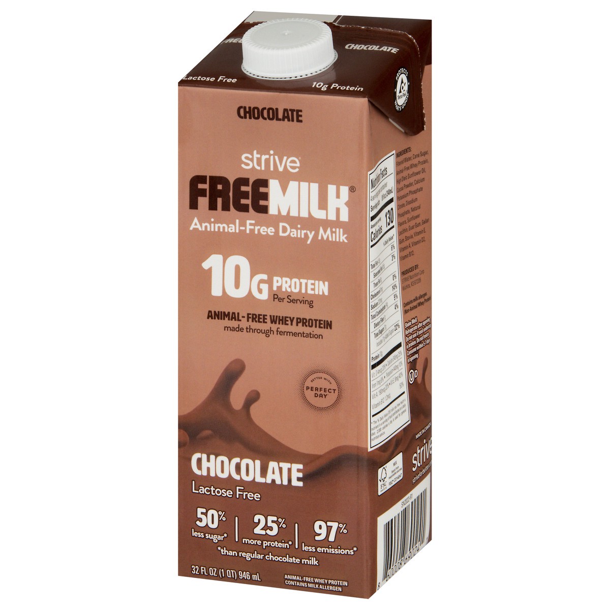 slide 7 of 13, Strive Freemilk Animal-Free Chocolate Milk 32 fl oz, 32 oz