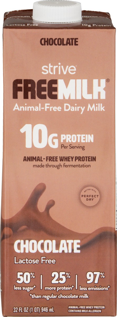 slide 12 of 13, Strive Freemilk Animal-Free Chocolate Milk 32 fl oz, 32 oz