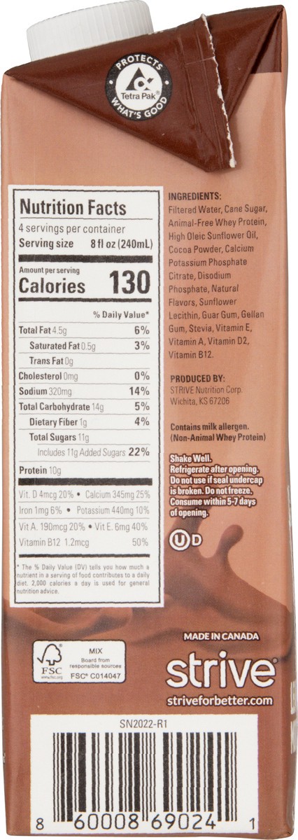 slide 3 of 13, Strive Freemilk Animal-Free Chocolate Milk 32 fl oz, 32 oz