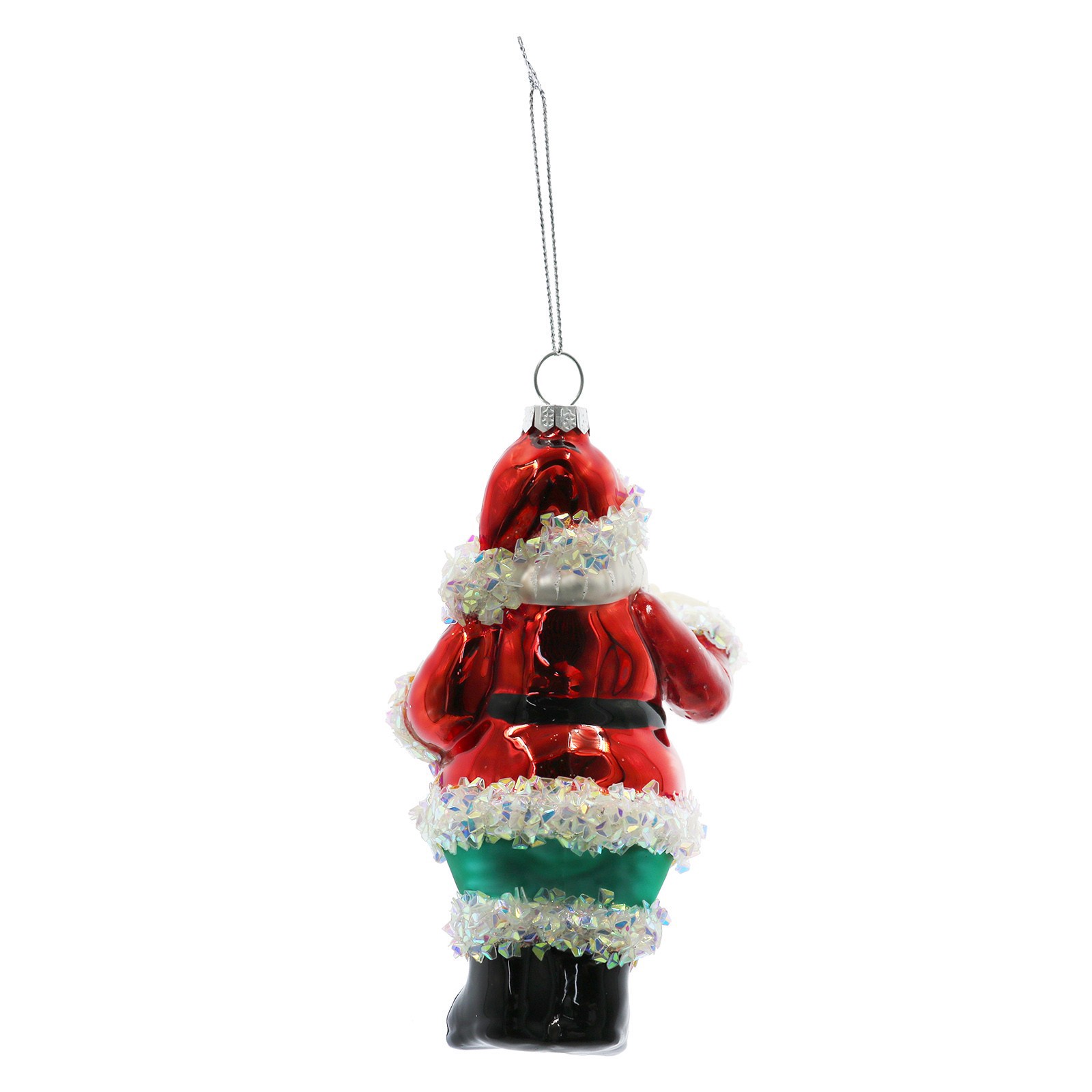 slide 2 of 4, 5.25" Selfie Santa Claus Glass Ornament By Ashland, 2.75 in x 2.5 in x 5.25 in