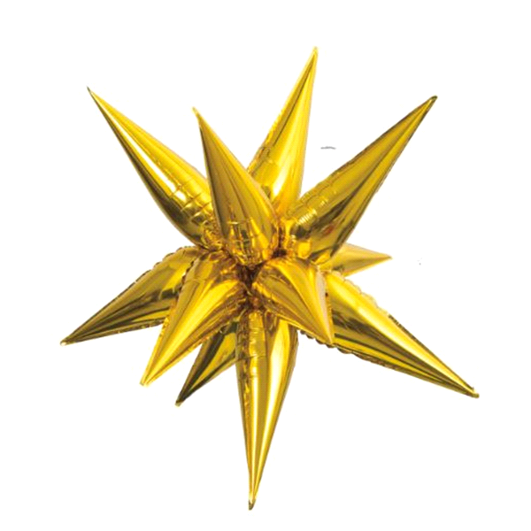 slide 1 of 1, 27 Large Foil 12 Point Gold Star Balloon, 1 ct