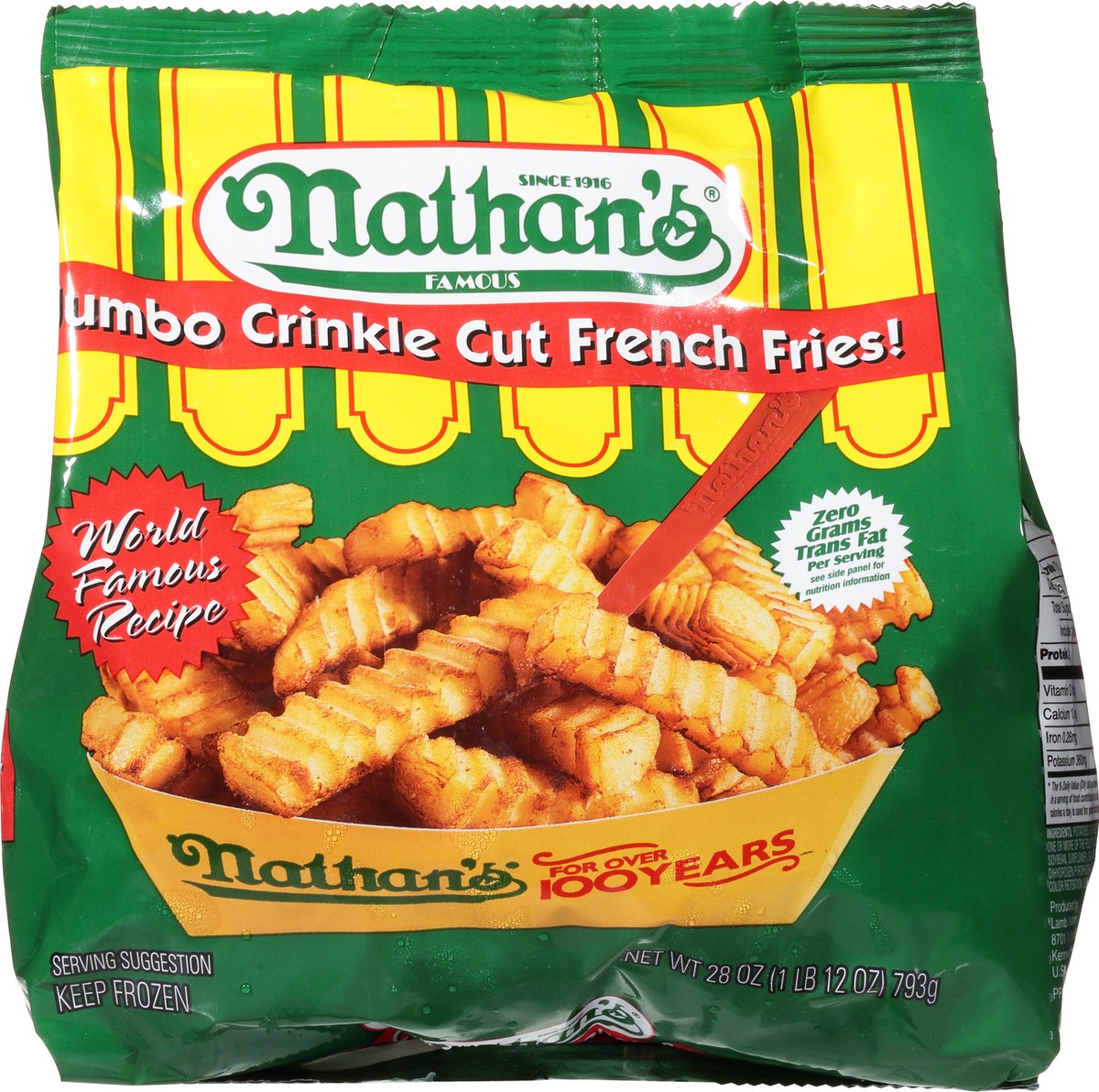 slide 4 of 12, Nathan's Famous Famous Jumbo Crinkle Cut French Fries 28 oz, 28 oz