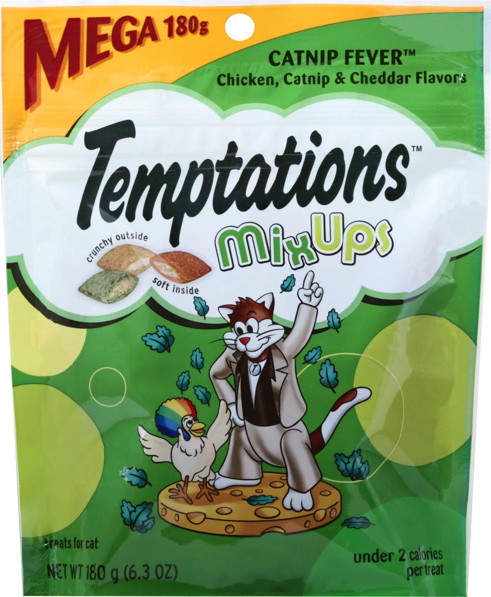 slide 6 of 9, Temptations MixUps Chicken, Catnip and Cheese Flavor Crunchy Adult Cat Treats - 6.35oz, 6.3 oz