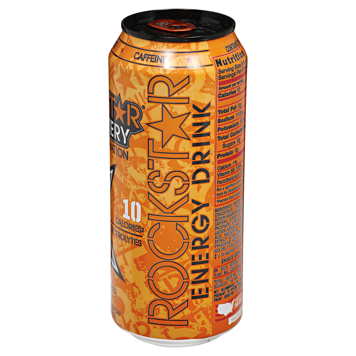 slide 4 of 4, Rockstar Recovery Orange Energy Drink - 16 fl oz Can, 16 fl oz