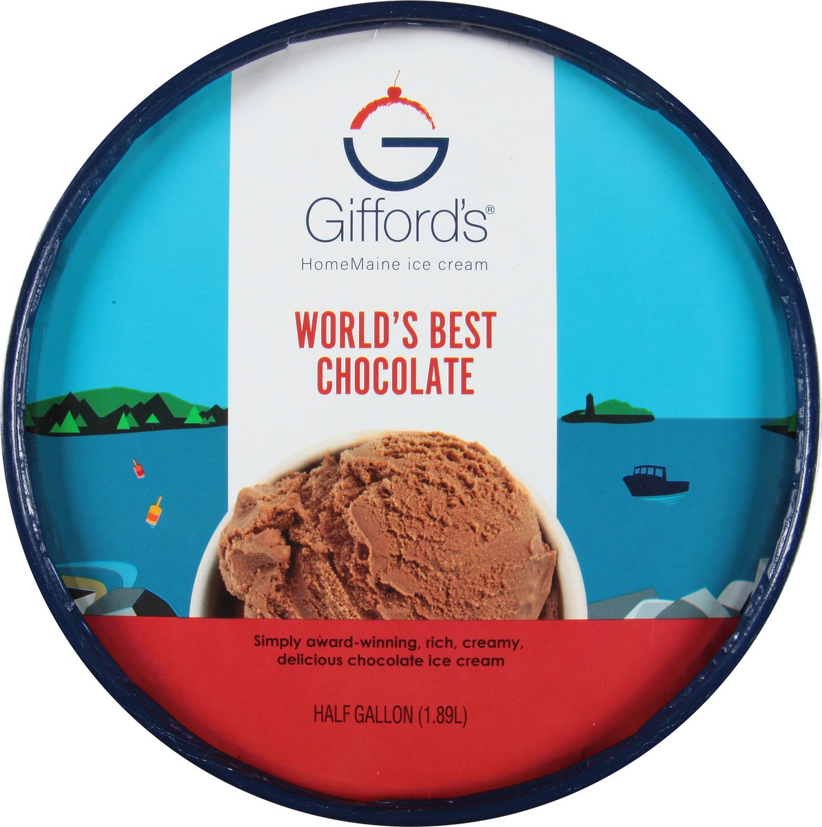 slide 4 of 14, Gifford's World's Best Chocolate Ice Cream 0.5 gal, 1/2 gal