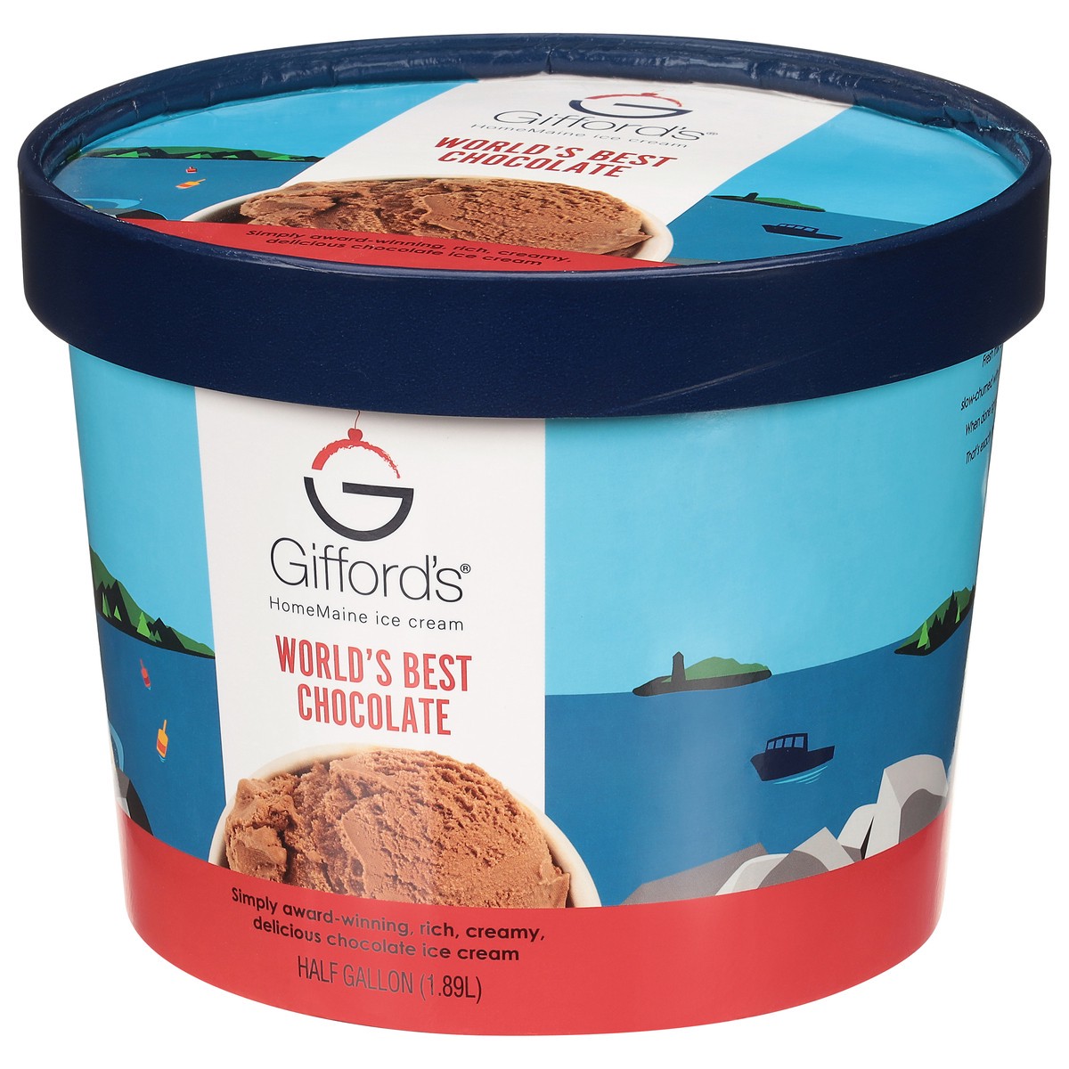 slide 14 of 14, Gifford's World's Best Chocolate Ice Cream 0.5 gal, 1/2 gal