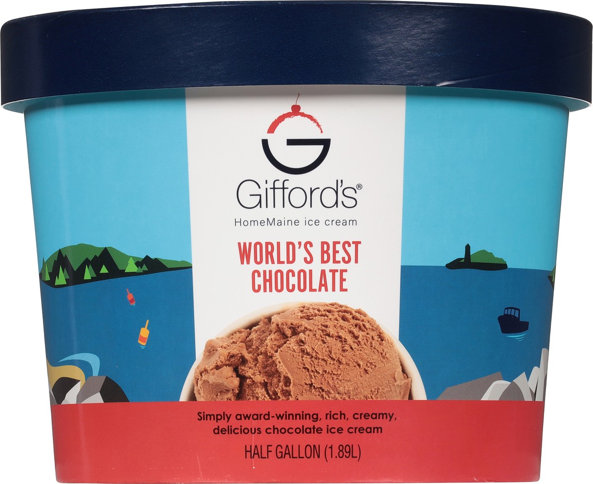slide 5 of 14, Gifford's World's Best Chocolate Ice Cream 0.5 gal, 1/2 gal