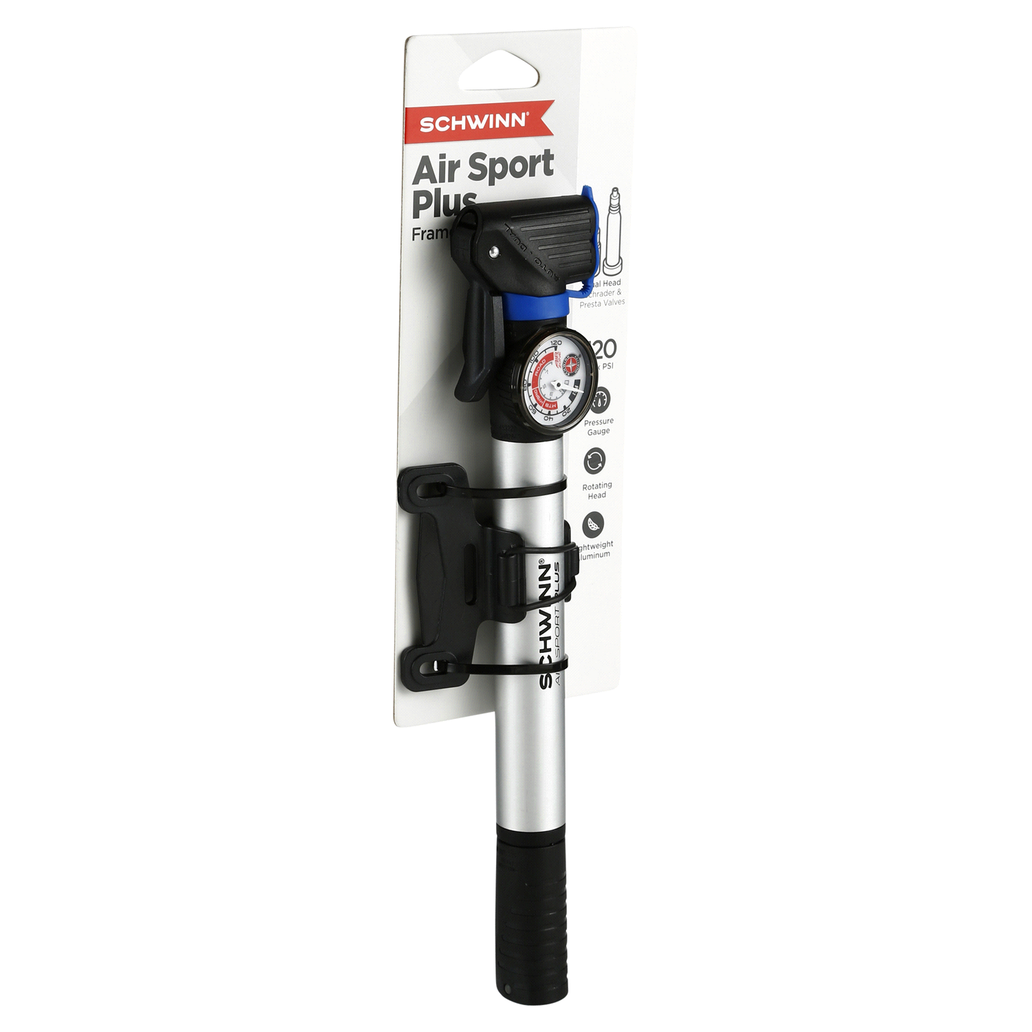 slide 4 of 5, Schwinn Airsport Plus Frame Pump, 1 ct
