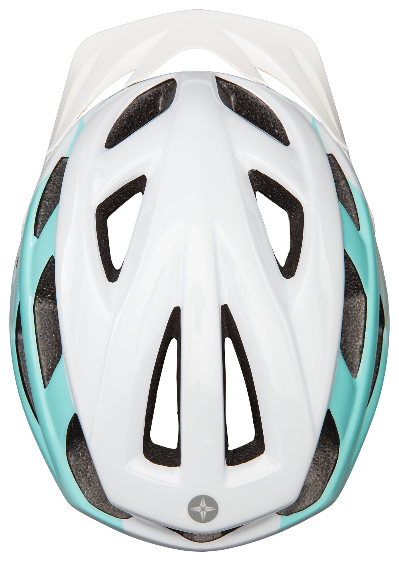 slide 1 of 1, Schwinn Sojourn Adult White/Teal Helmet, 1 ct