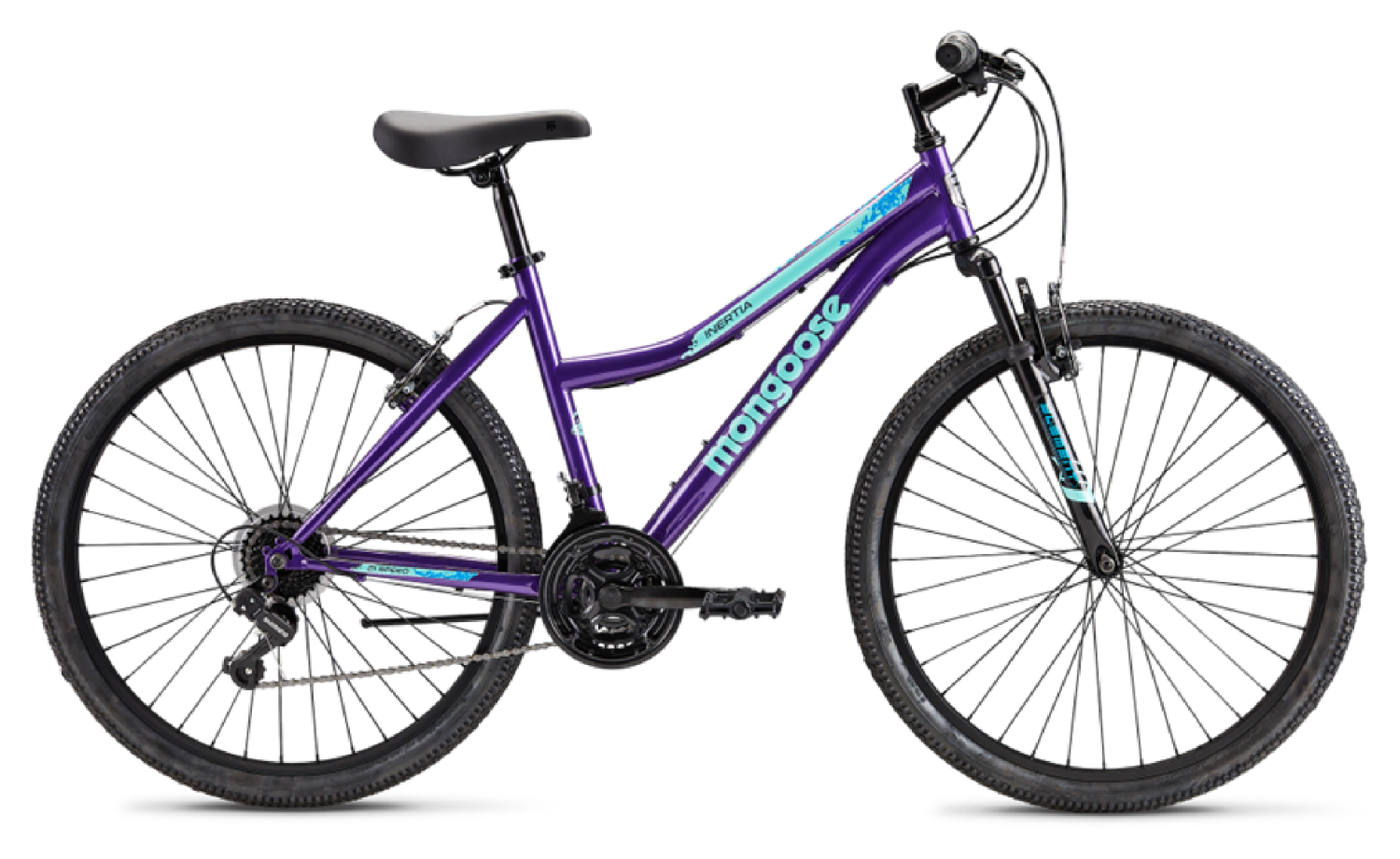 slide 1 of 1, Mongoose 26" Inertia Women's Mountain Bike, Purple, 26 in