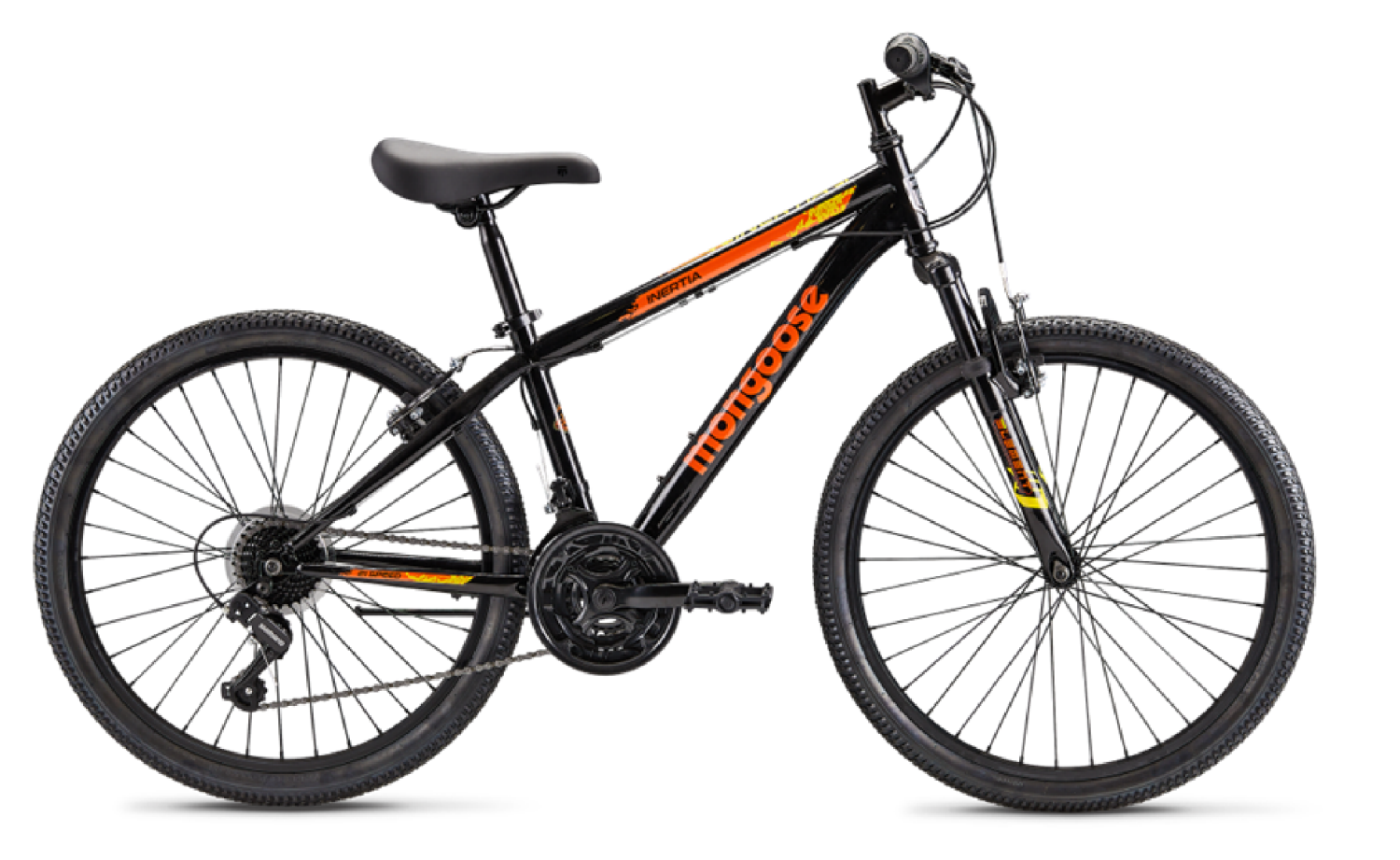 slide 1 of 1, Mongoose 24"Boys Black Mountain Bike, 24 in