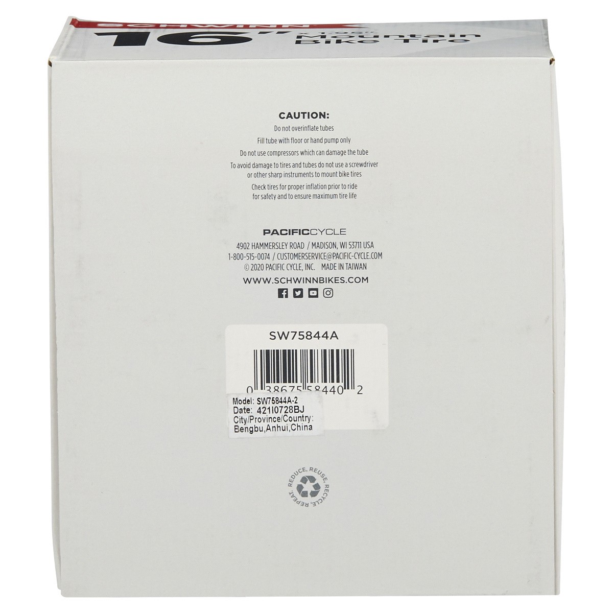 slide 2 of 2, Schwinn 16-inch Mountain Tire, 16 in