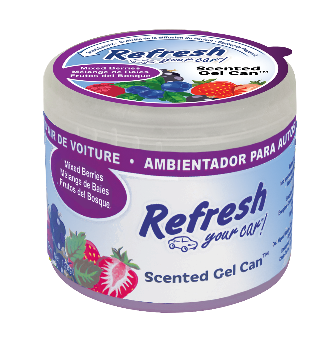 slide 1 of 1, Refresh Your Car! 4.5 OZ Air Freshener (Mixed Berries Scent, 1 Pack), 4.50 fl oz