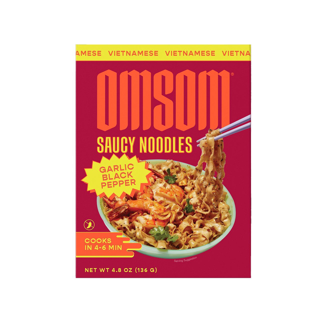 slide 1 of 1, OMSOM Omson Saucy Noodles, 