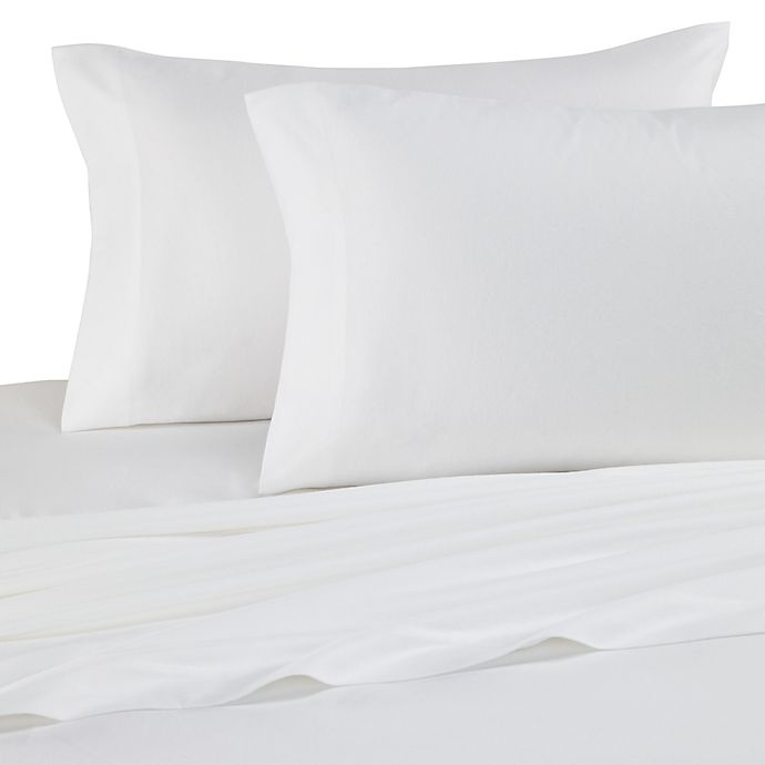 slide 1 of 1, The Seasons Collection Standard Flannel Pillowcases - White, 2 ct