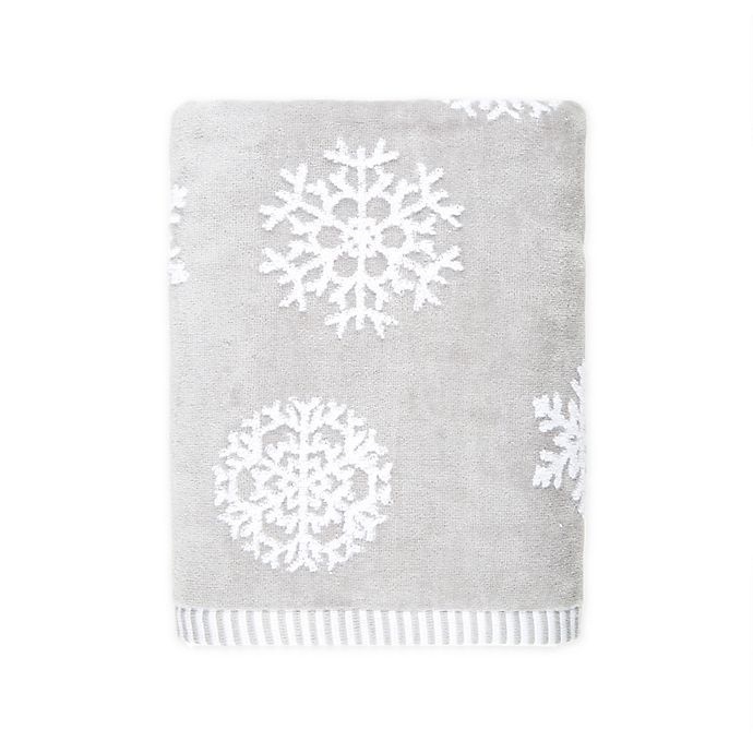 slide 1 of 1, Winter Wonderland Ice Crystals Bath Towel - Nickel, 1 ct