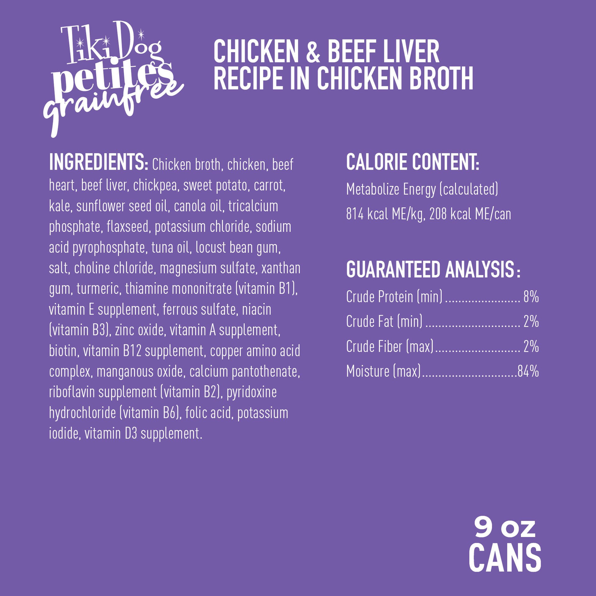 slide 4 of 7, Tiki Dog® Aloha Petites® All Life Stage Wet Dog Food - Chicken & Beef, 9 oz