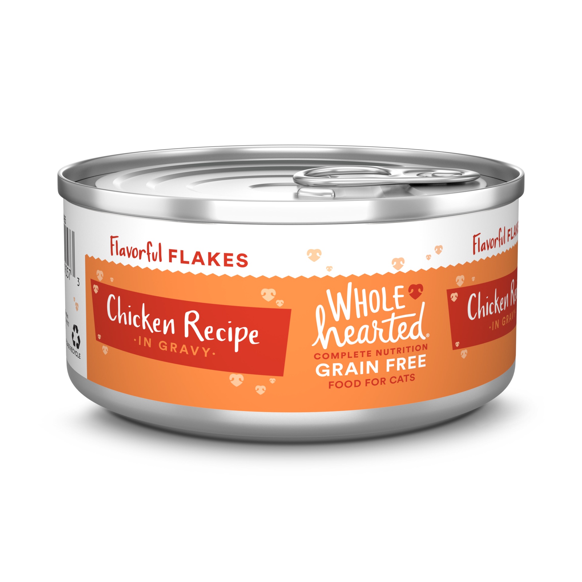 slide 1 of 1, WholeHearted All Life Stages Canned Cat Food - Grain Free Chicken Recipe Flaked in Gravy, 5.5 oz