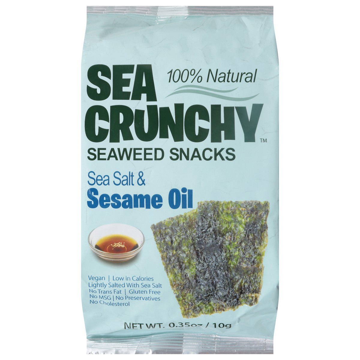 slide 10 of 13, Sea Crunchy Sea Salt & Sesame Oil Seaweed Snacks 0.35 oz, 0.35 oz