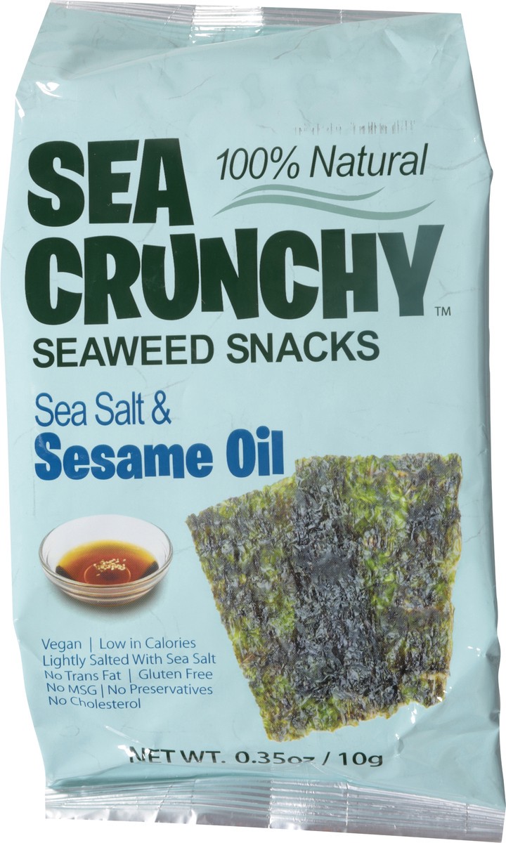 slide 7 of 13, Sea Crunchy Sea Salt & Sesame Oil Seaweed Snacks 0.35 oz, 0.35 oz
