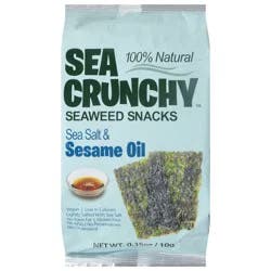 Sea Crunchy Sea Salt & Sesame Oil Seaweed Snacks 0.35 oz